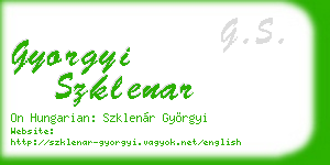 gyorgyi szklenar business card