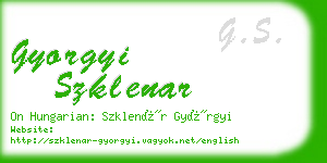 gyorgyi szklenar business card